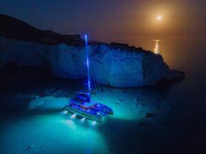 ALOIA CATAMARAN FP at night full moon