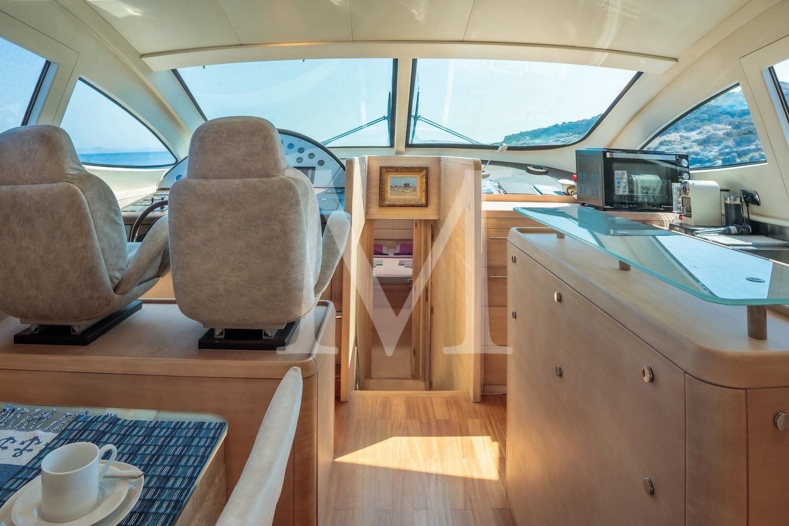 REVIVAL yacht charter Greece bridge