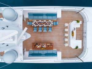 OCEANOS yacht aerial sundeck setting