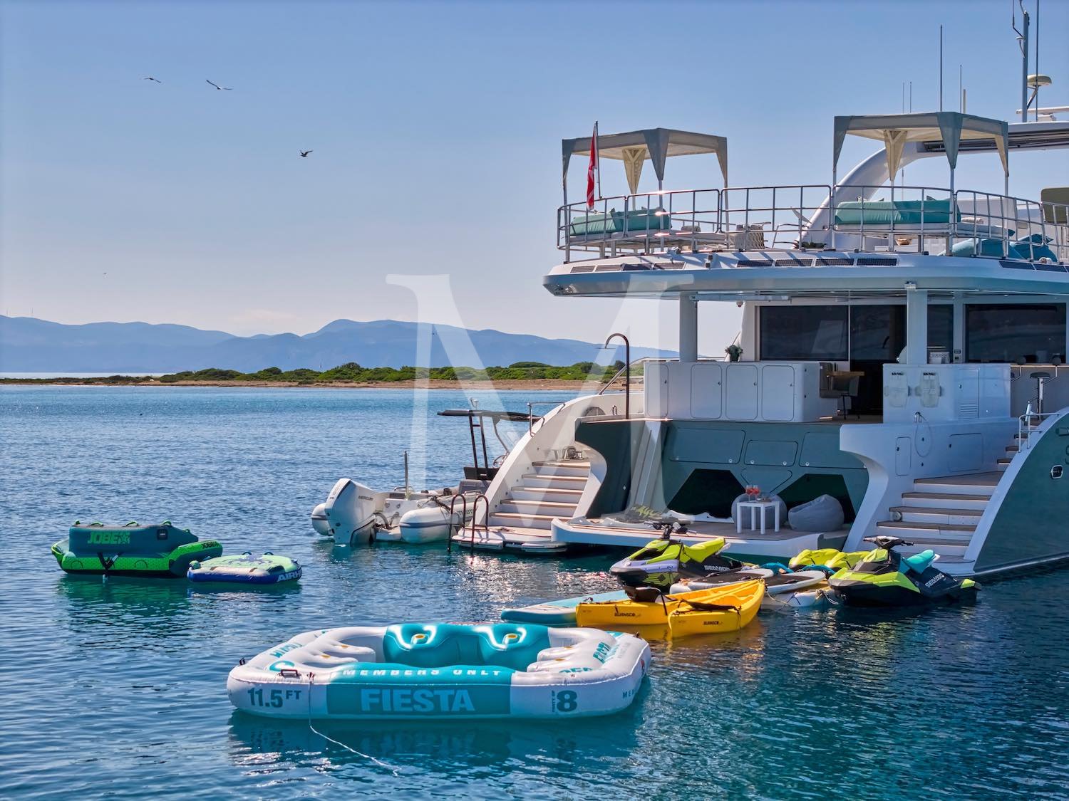 Samara_motor_catamaran_charter_beach