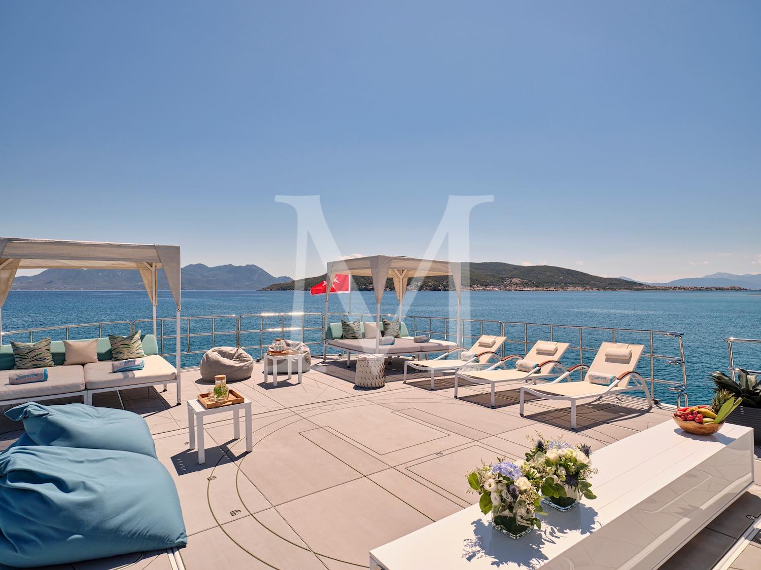 Samara_motor_catamaran_charter_sundeck_side