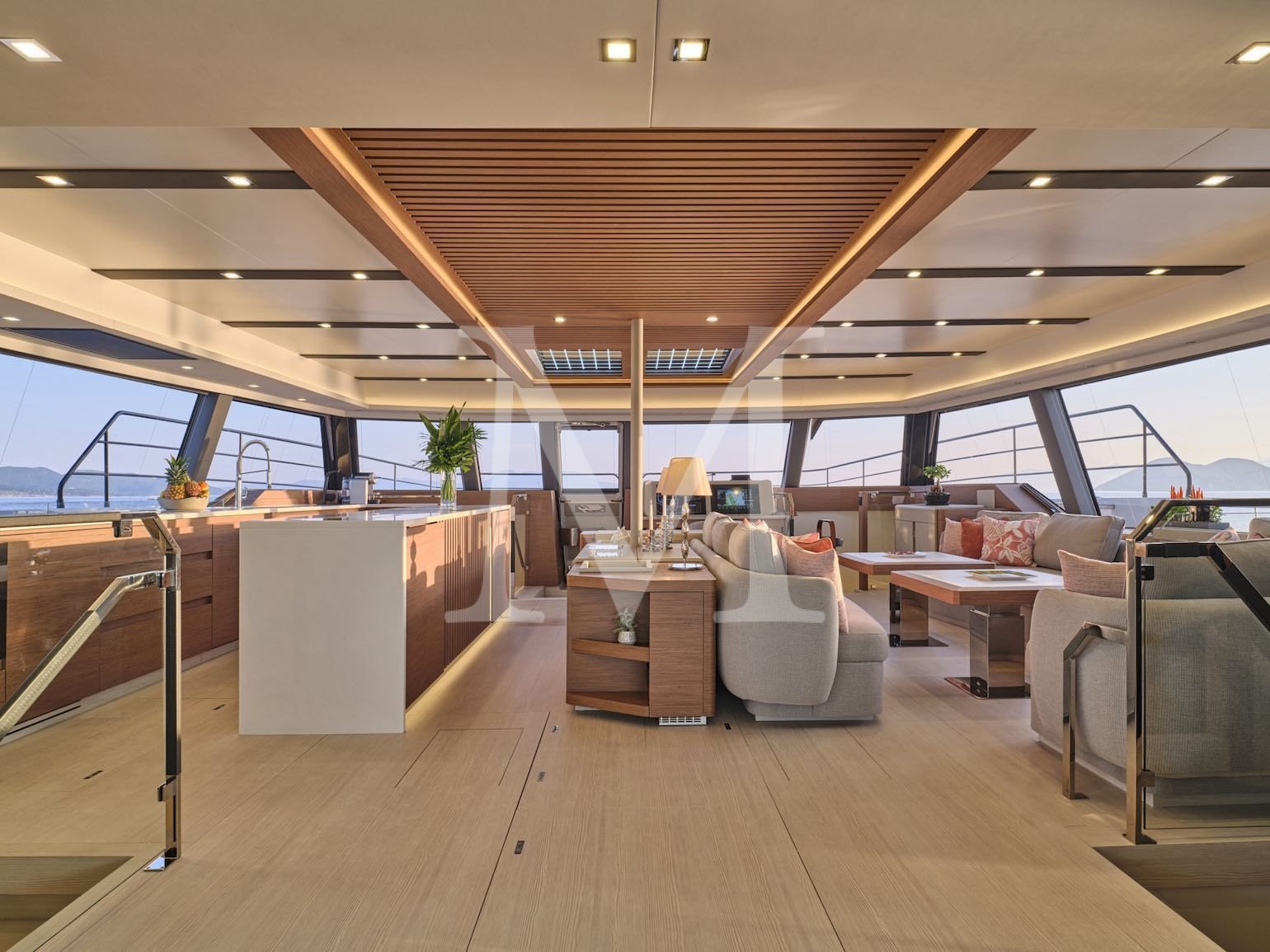 charter yacht New power catamaran Christal MIO 80 Greece_salon