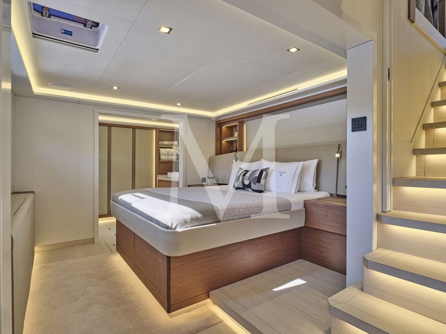 charter yacht New power catamaran Christal MIO 80 Greece_sunset_Master