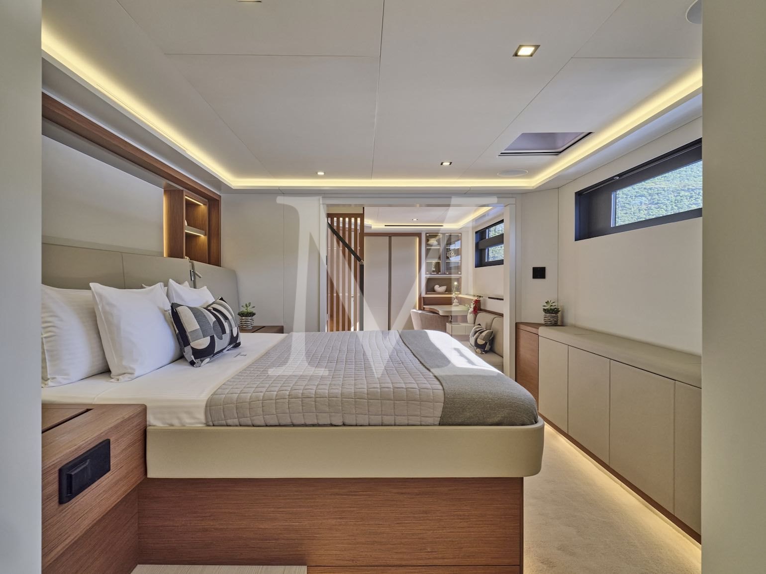 charter yacht New power catamaran Christal MIO 80 Greece_sunset_Master_2