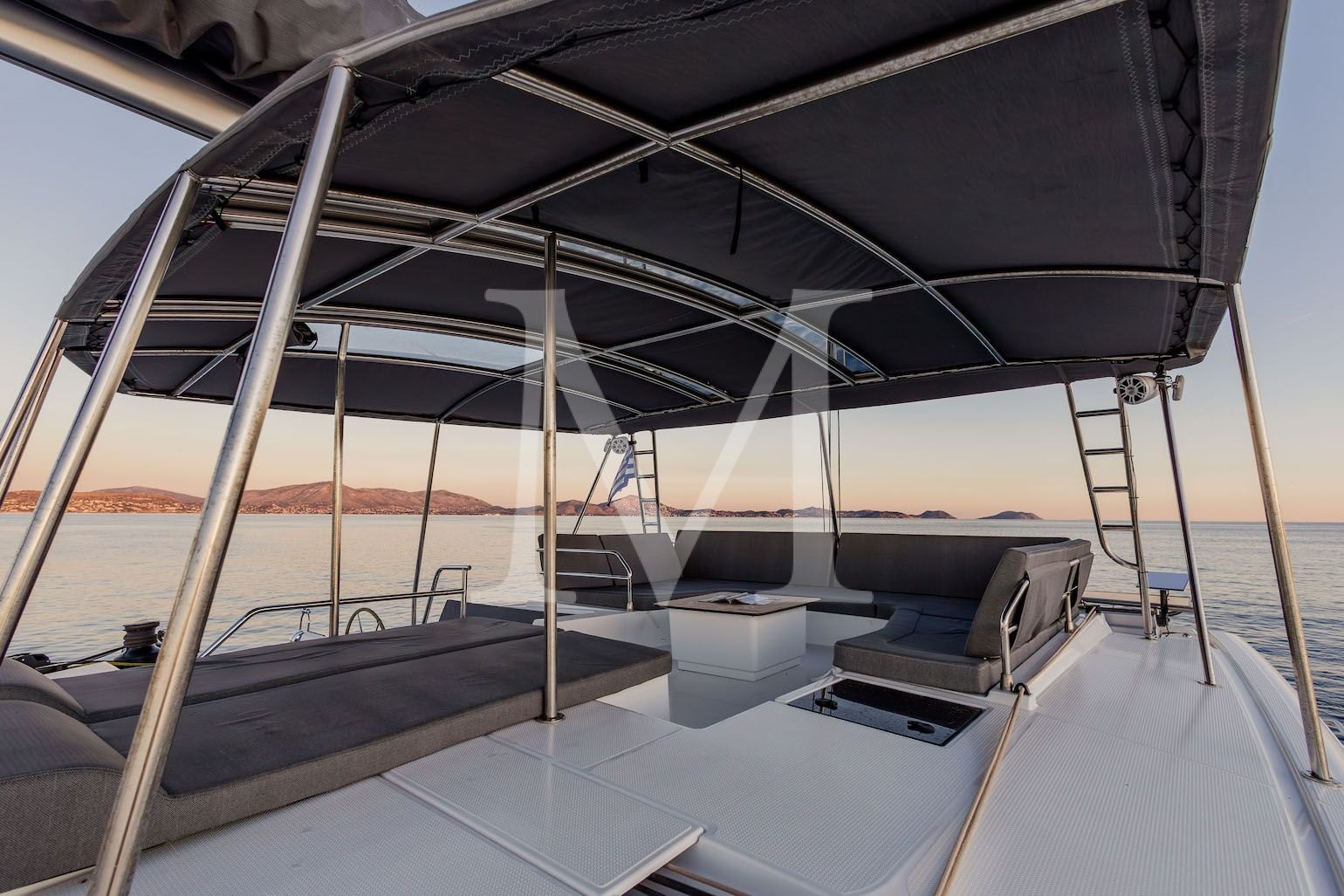 KEBISIKS catamaran charter Greece_flybridge2