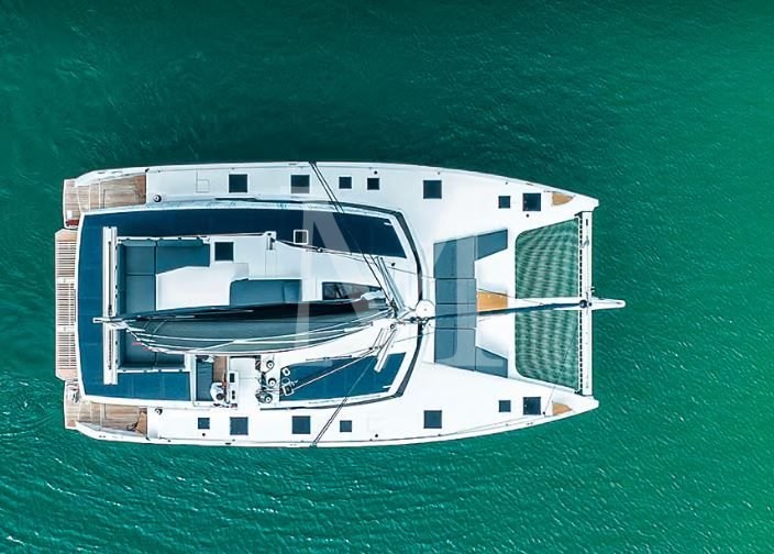 KEBISIKS catamaran charter Greece_aerial