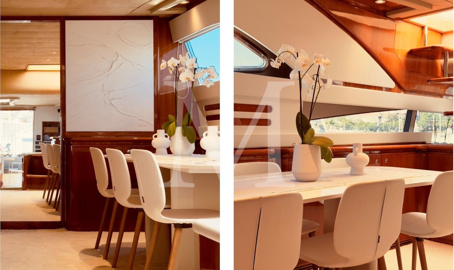 Arcelia_ferretti_yacht_charter_salon_dine