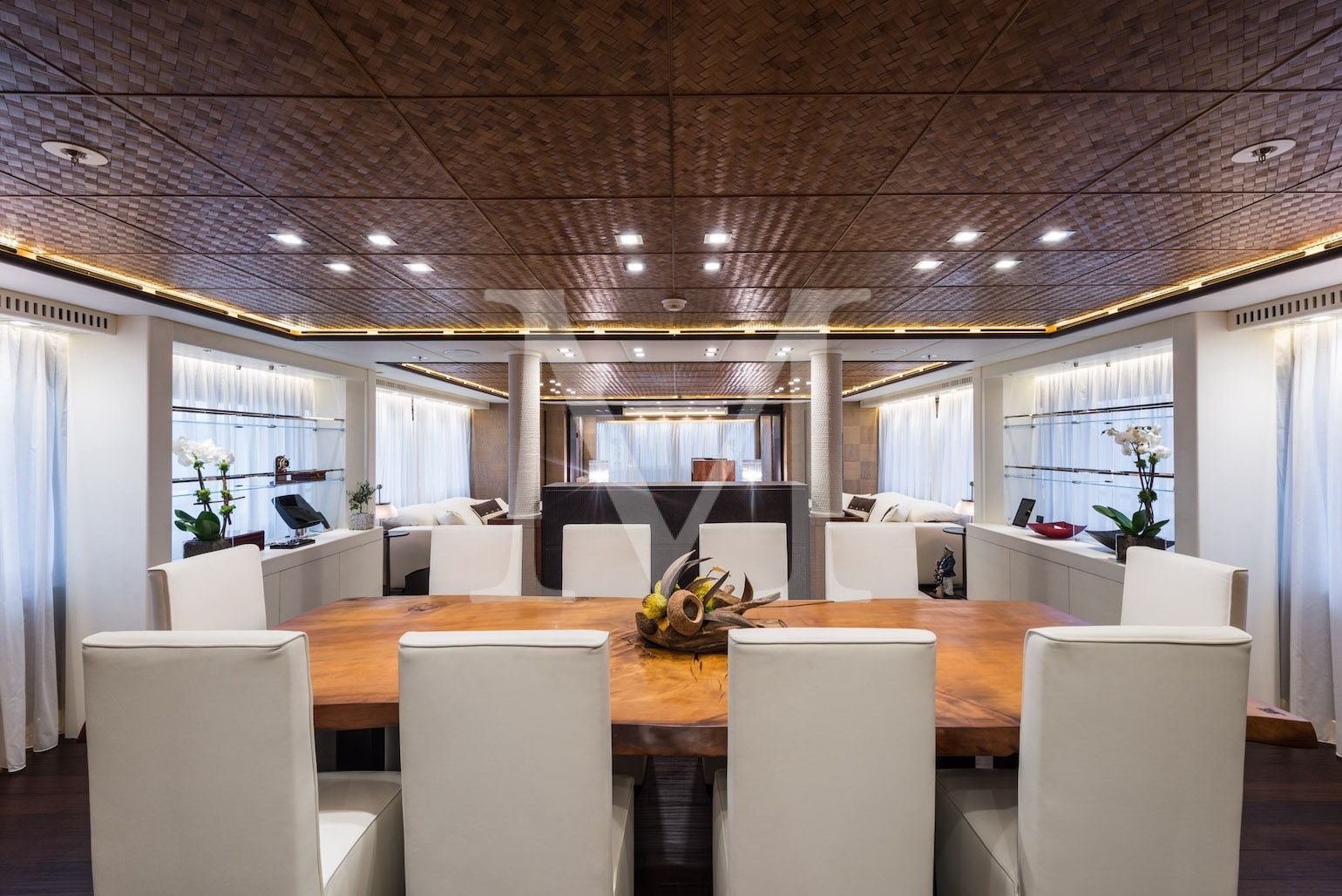 the 50m I Nova explorer main salon dining