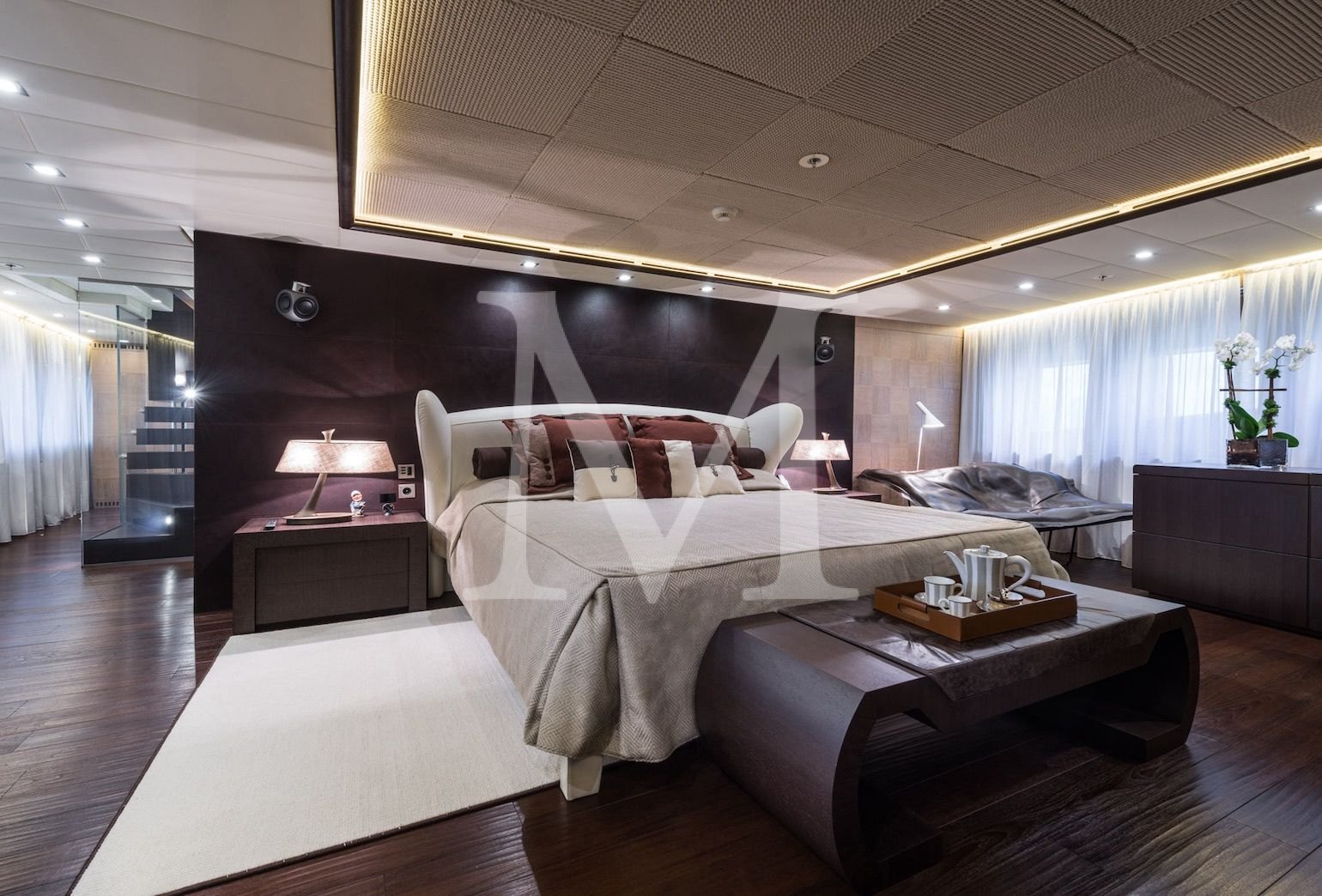 the 50m I Nova explorer main deck Owner's suite
