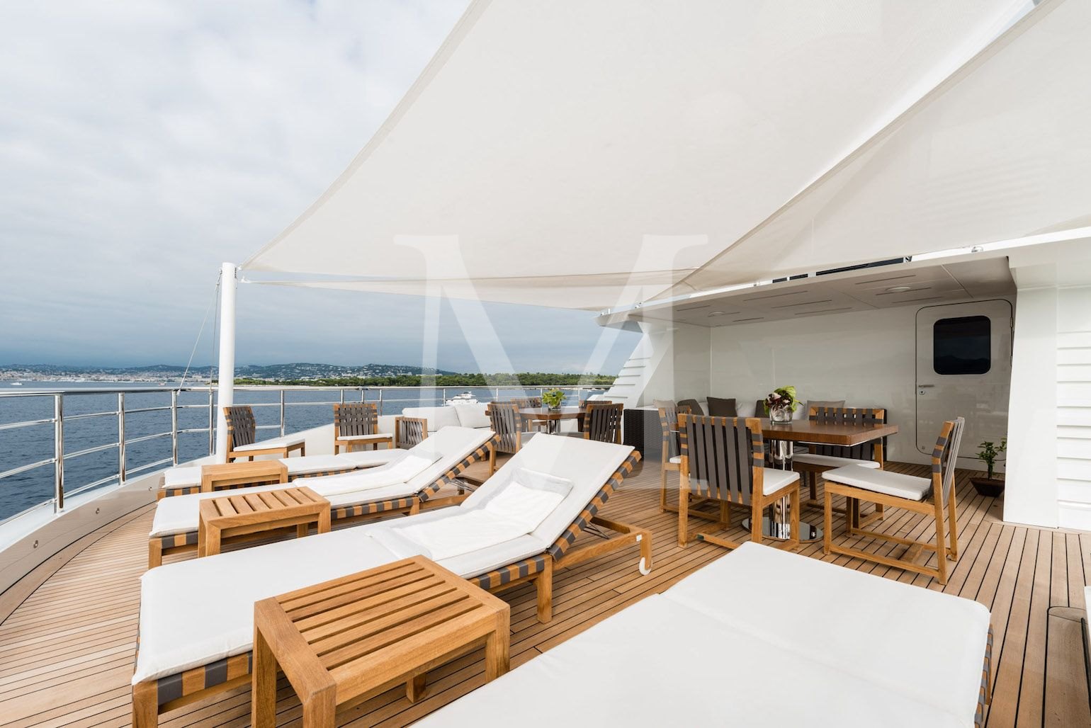 the 50m I Nova explorer yacht upper deck