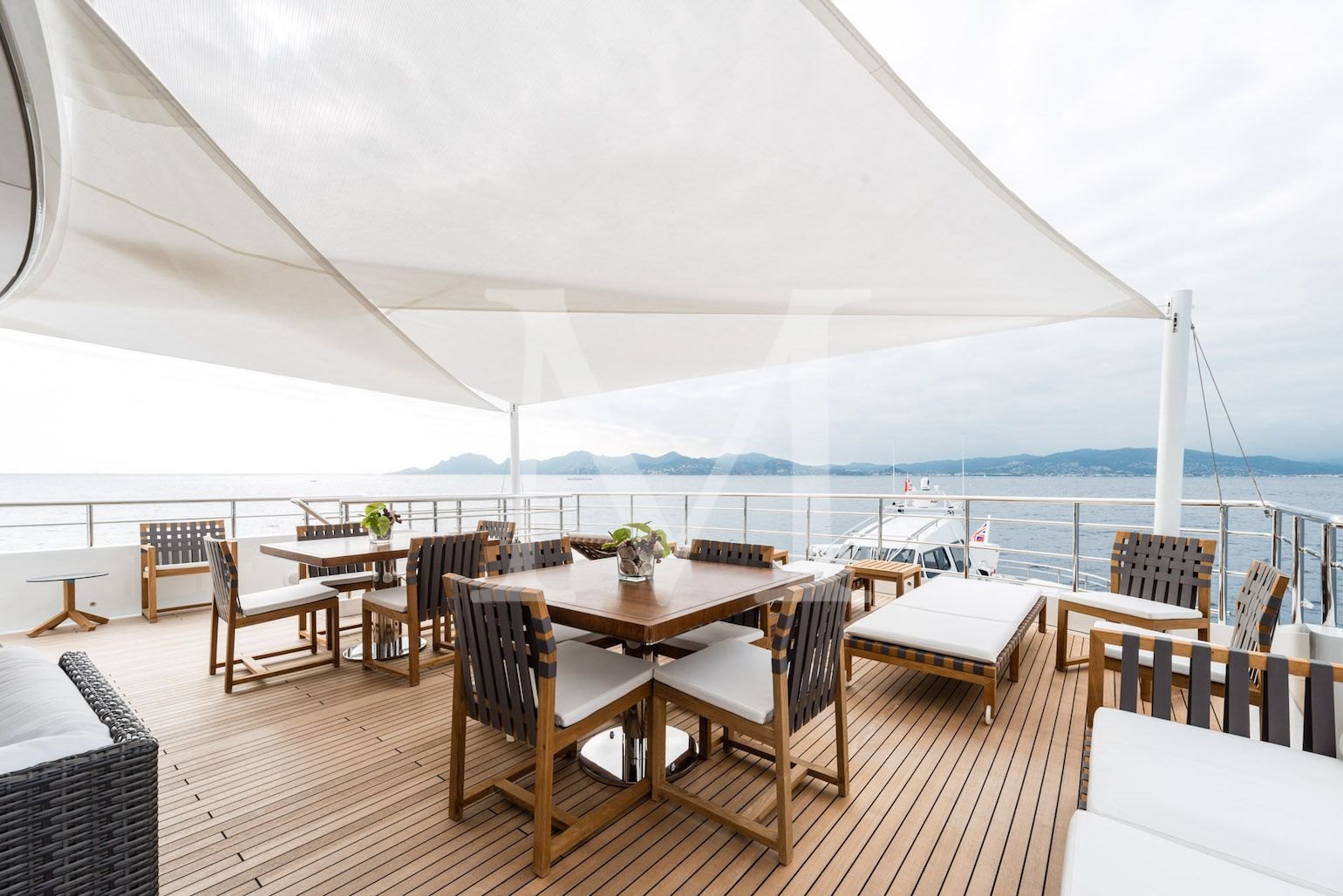 the 50m I Nova explorer yacht upper deck set