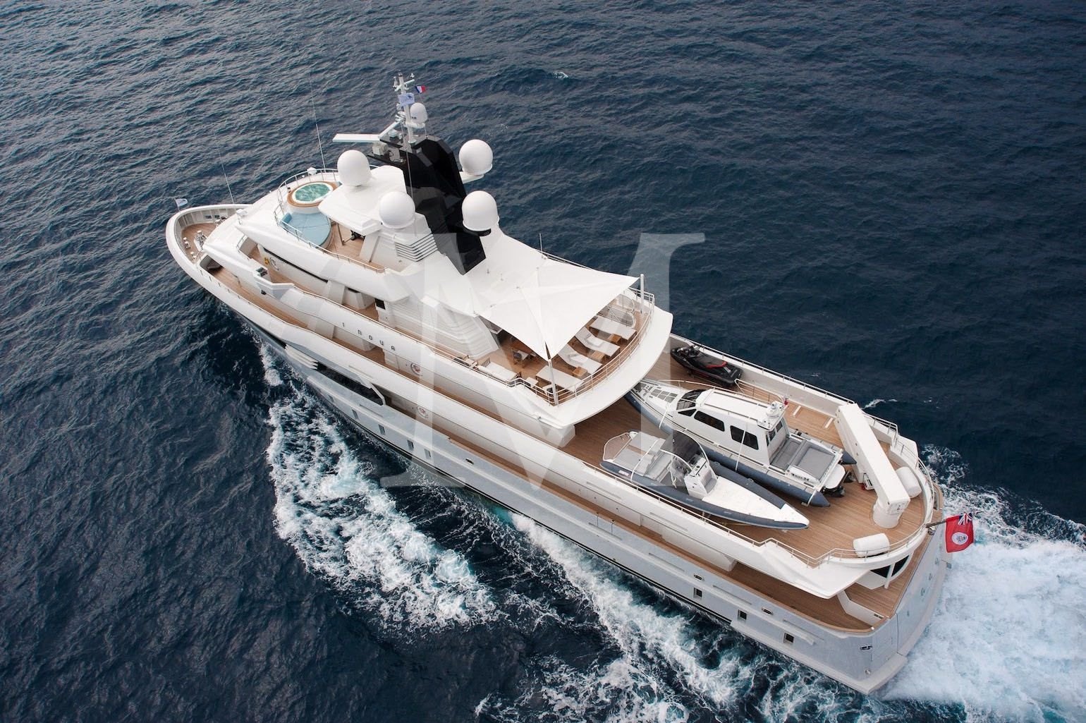 I Nova explorer yacht charter aerial