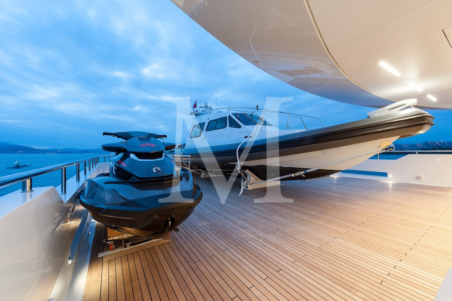 The 50m yacht I NOVA charter explorer tenders