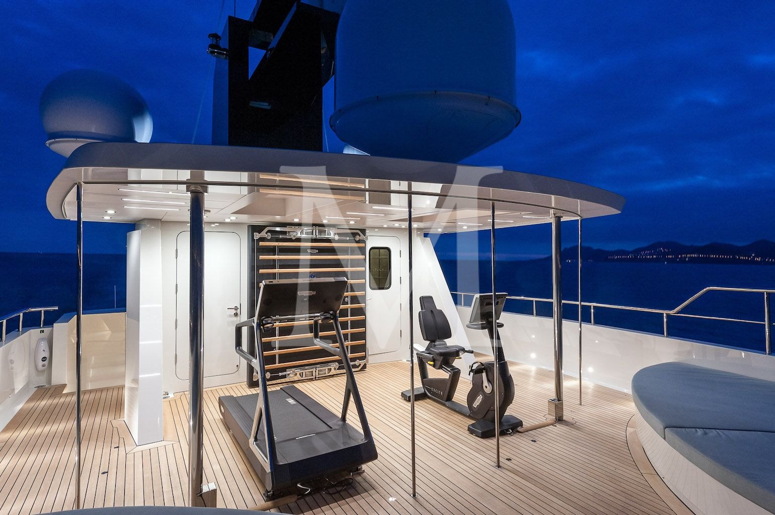 the 50m I Nova explorer gym deck by night