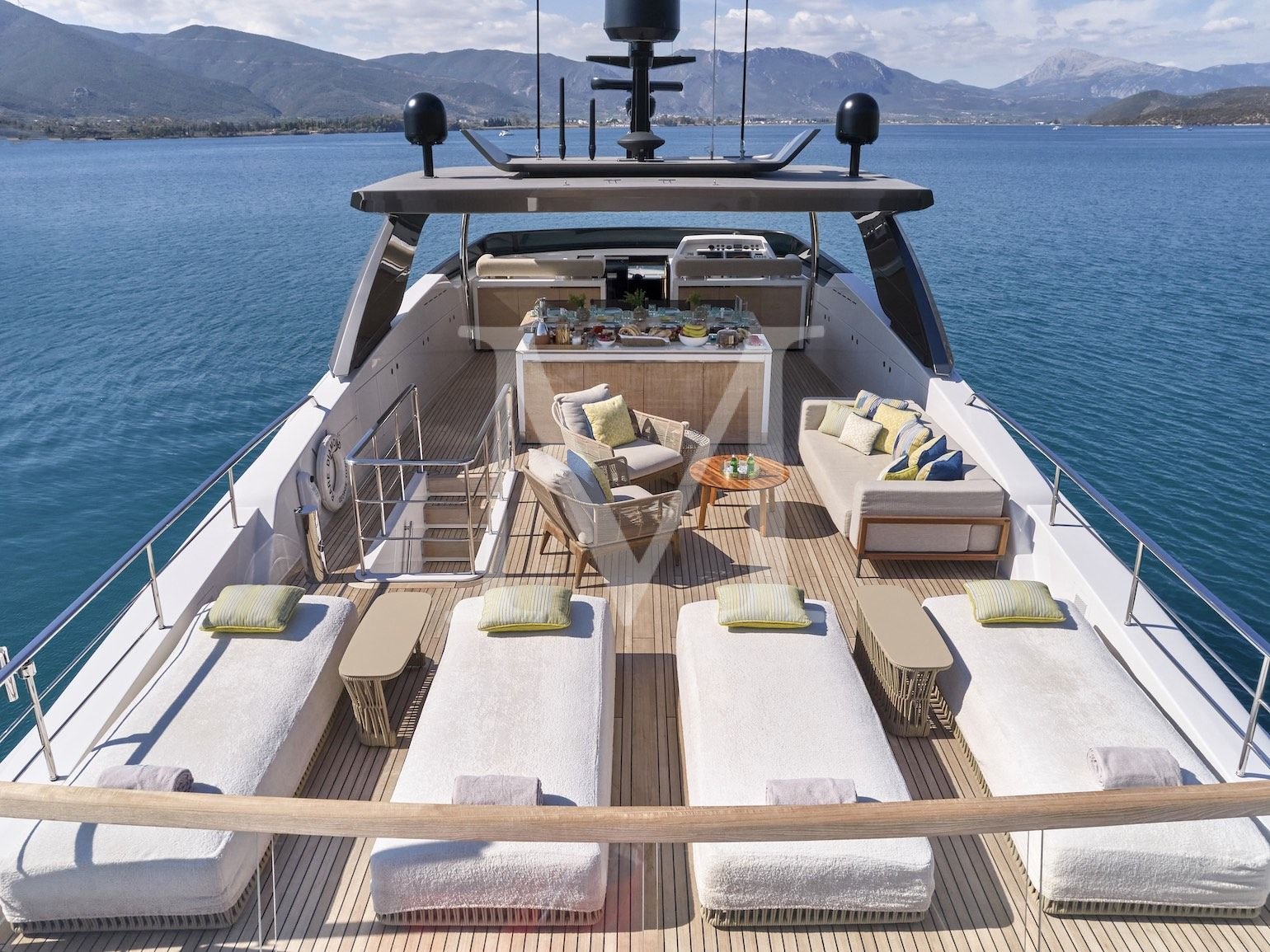 Rare Diamond Charter Greece The sundeck