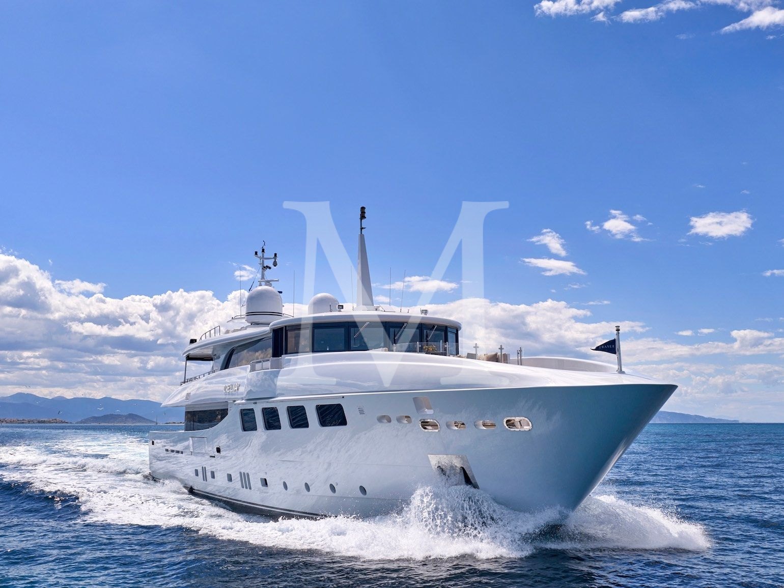 Celia P charter yacht greece running