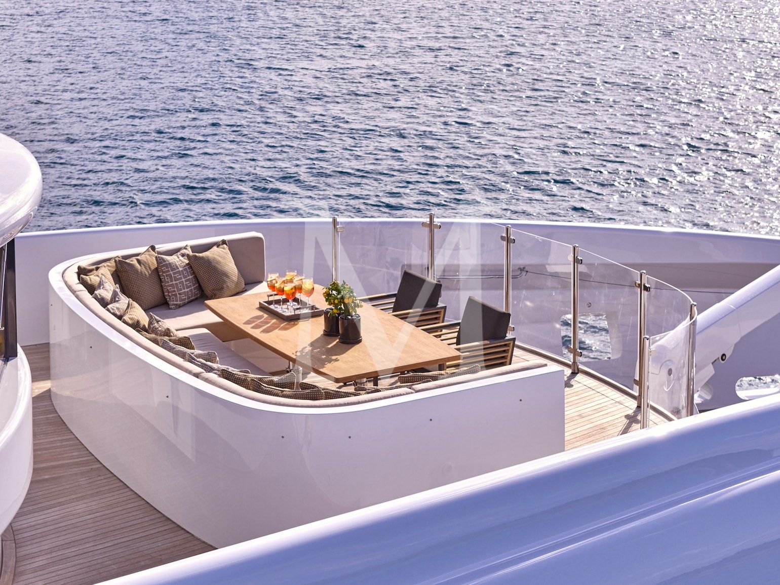 Celia P charter yacht greece fore deck