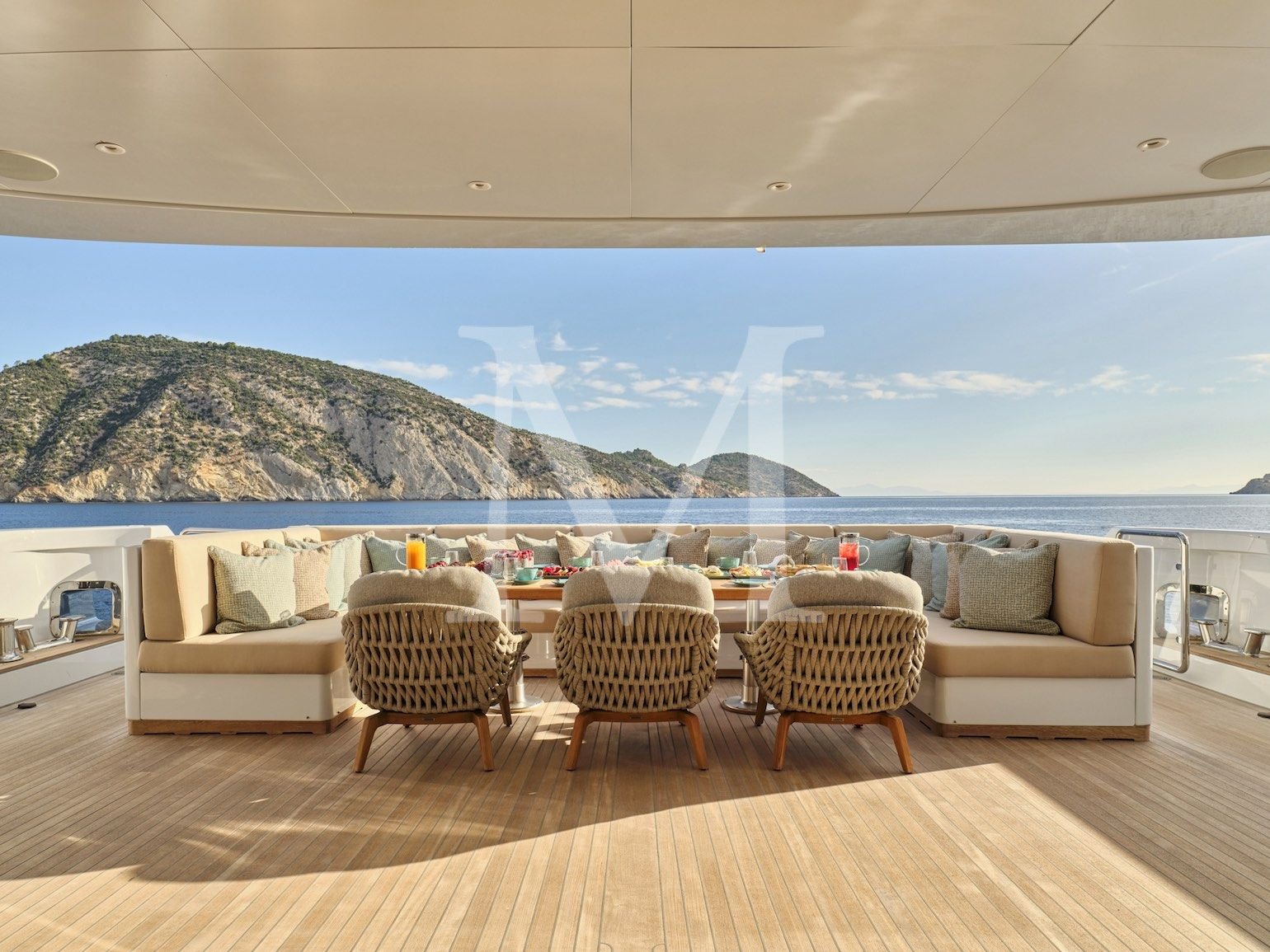 Celia P yacht main deck aft
