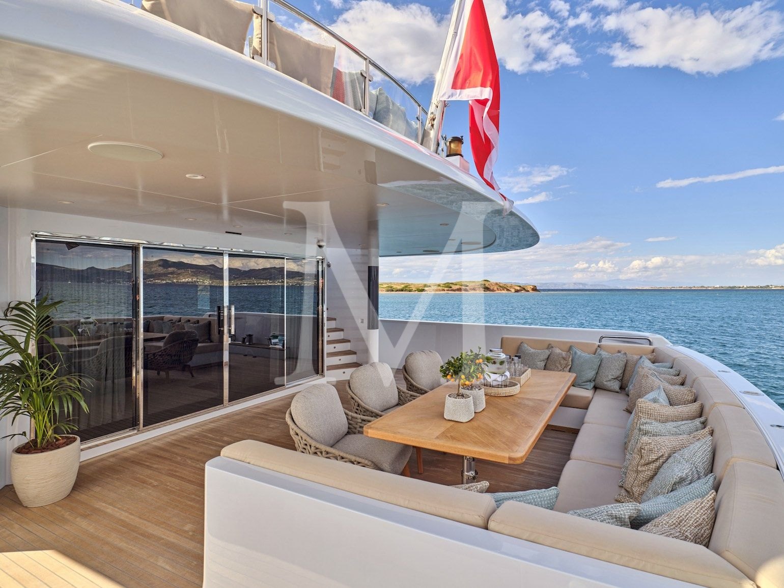 Celia p yacht refitted 2026 charter greece aft