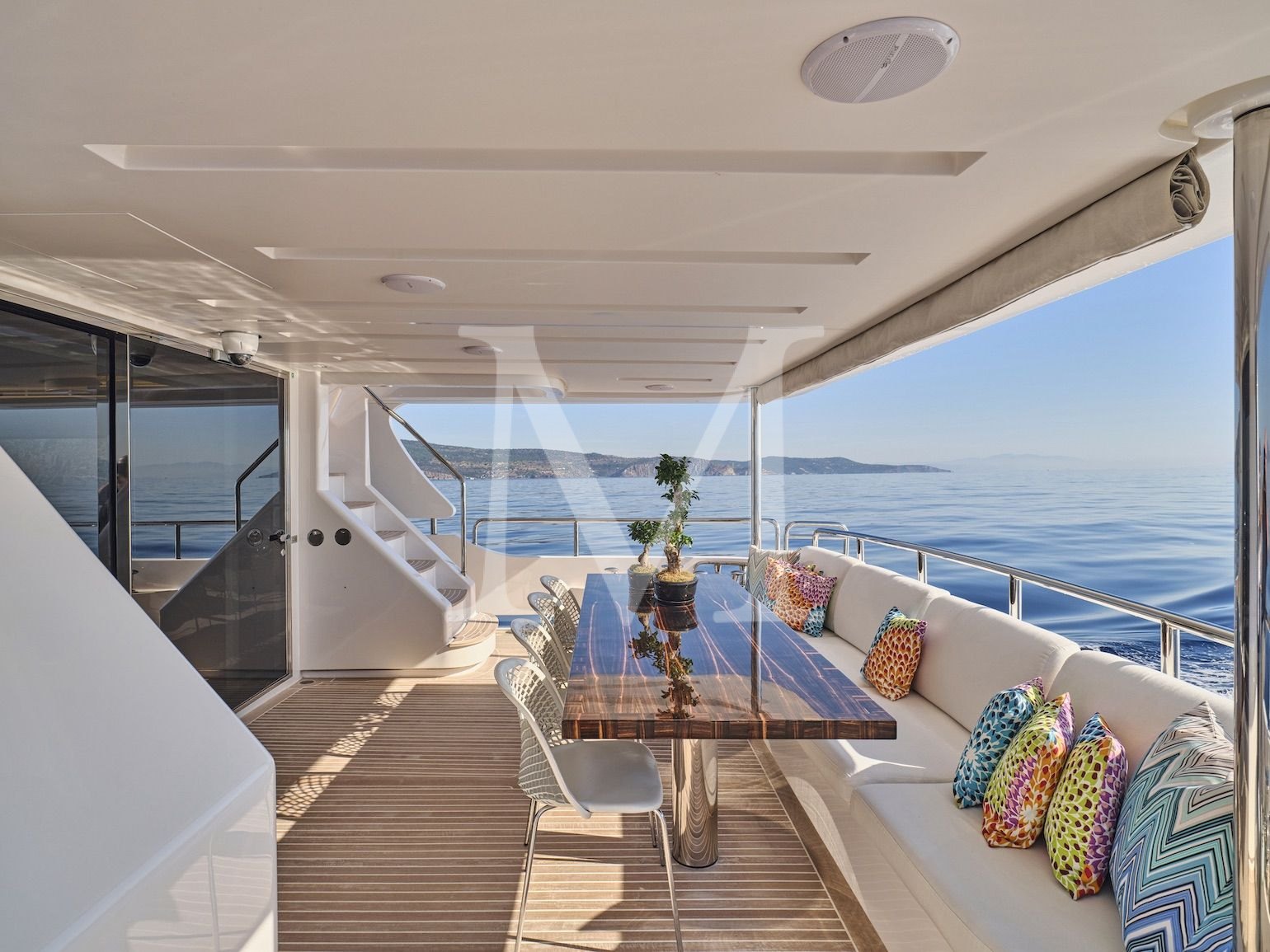 GALA I yacht charter greece, aft deck