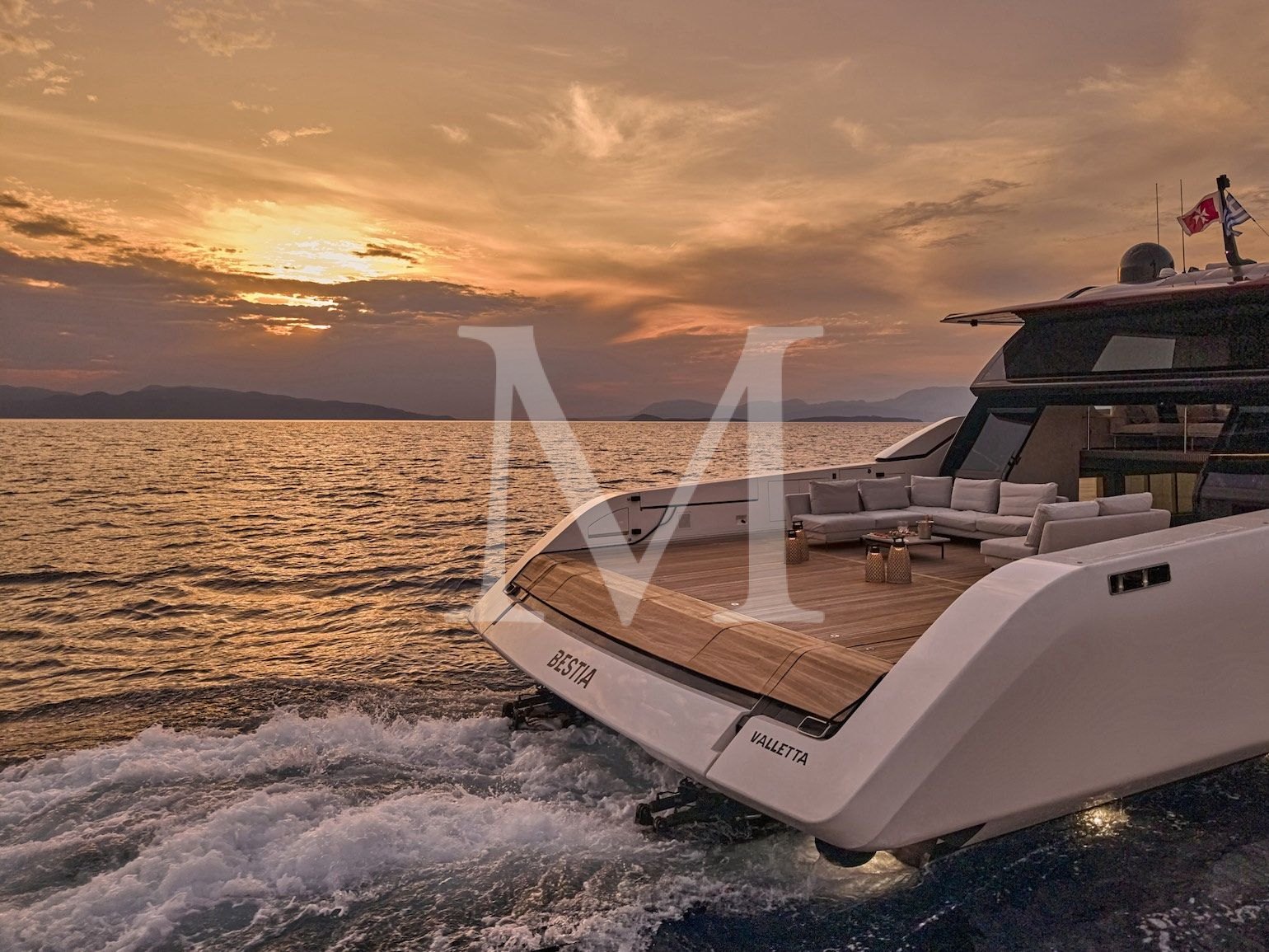 charter unique yacht bestia in greece