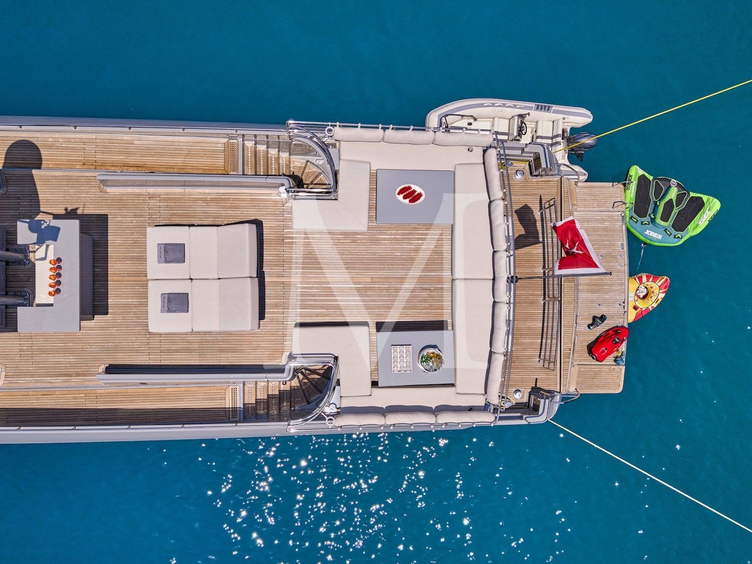 Not_Guilty_3_yacht_charter_beach_club_aerial