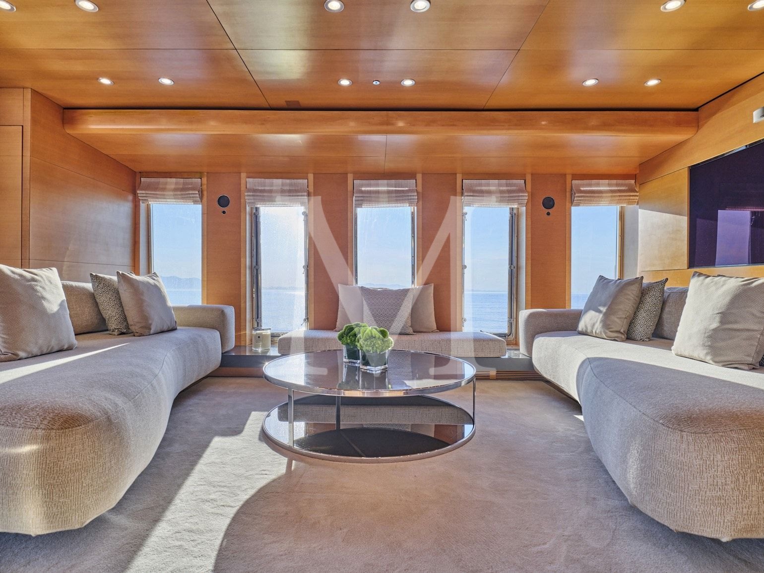 Not Guilty yacht salon side