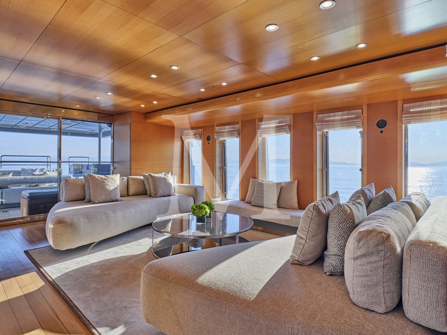Not Guilty yacht salon looking side