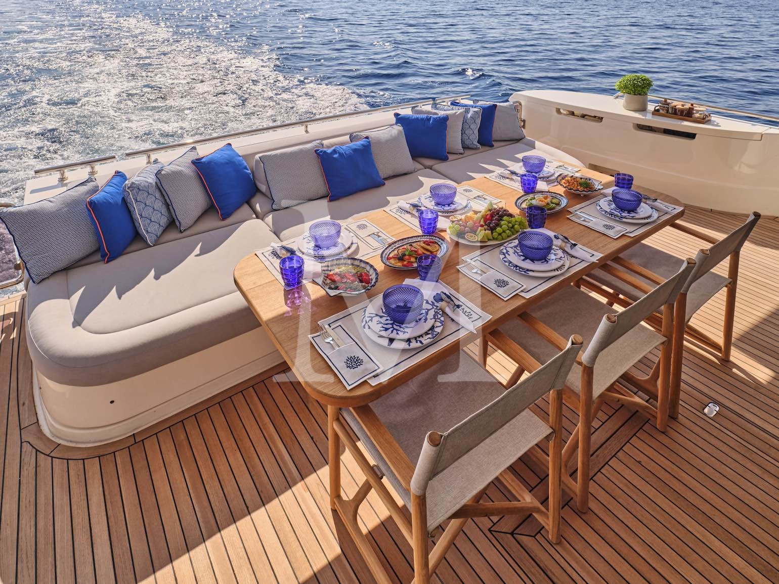 24m Ferretti Bon Bon charter greece aft deck 2
