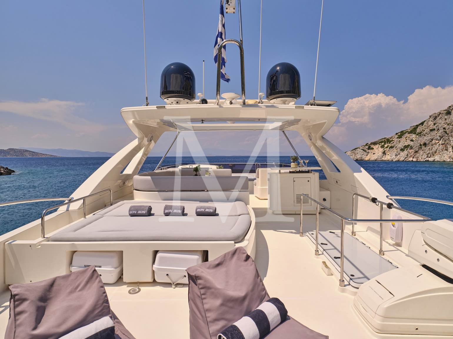 24m Ferretti Bon Bon charter greece fly